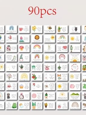 90 pcs. Inspirational Affirmation Cards – Positive Quotes